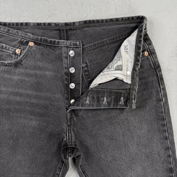 Levi's Premium Mini Waist Black Denim Jeans Women's 29 x 30 - Picture 3 of 6